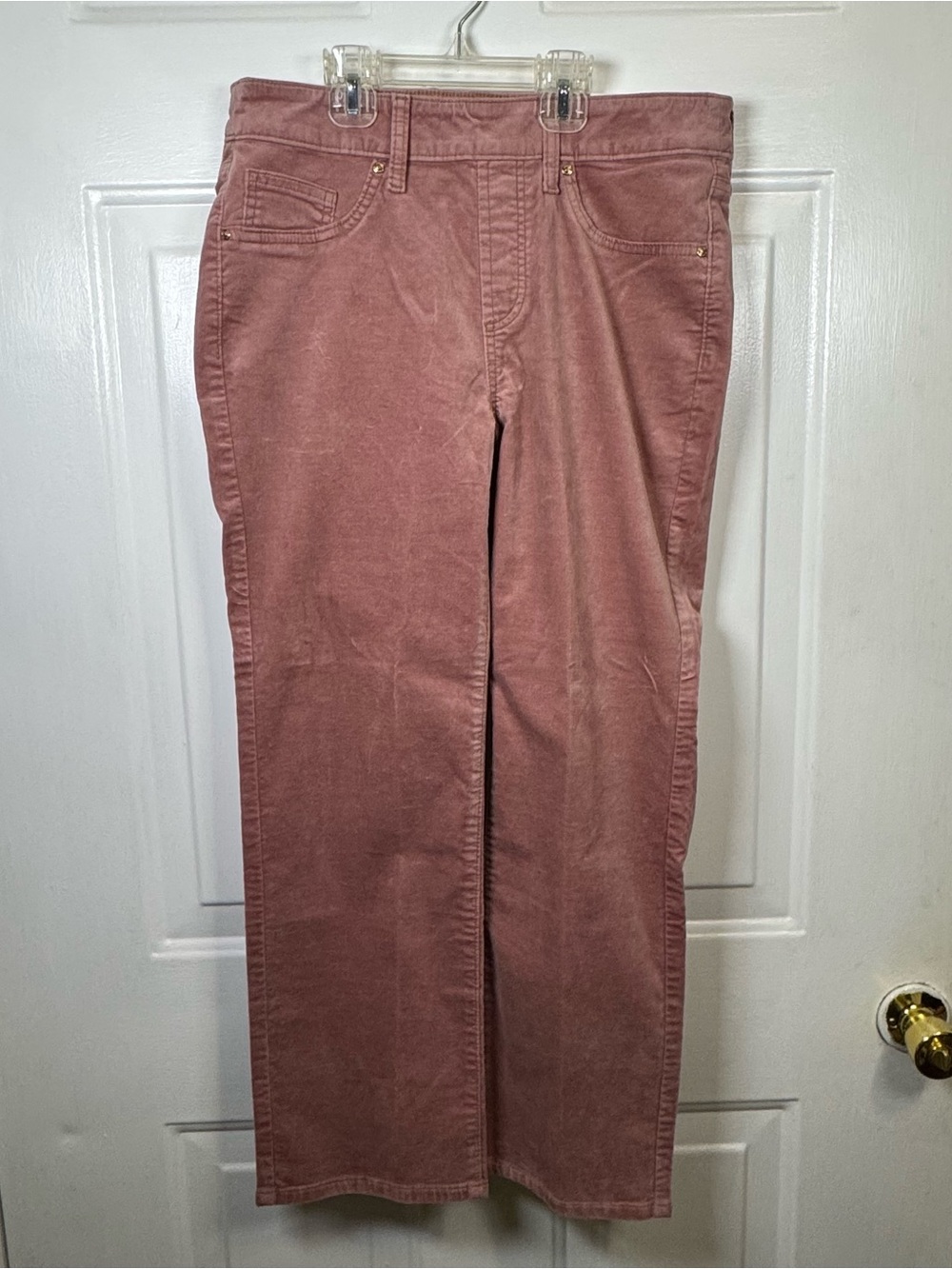 Chico's Velveteen Kick Flare Jeans Dusty Rose NWT Fall